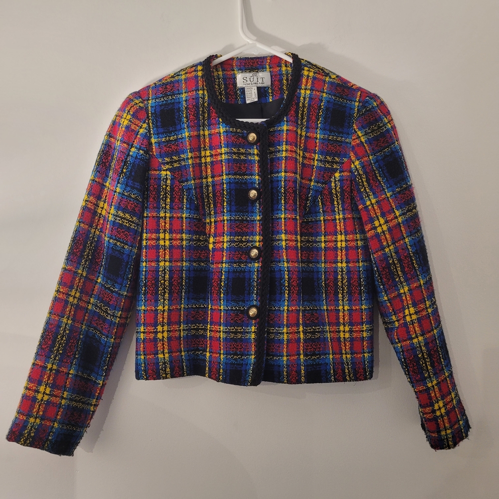 Women's Vibrant Plaid Blazer